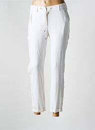 Pantalon slim taille élastique taille normale blanc EVA KAYAN femme