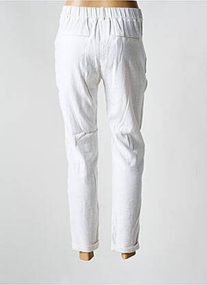 Pantalon slim taille élastique taille normale blanc EVA KAYAN femme