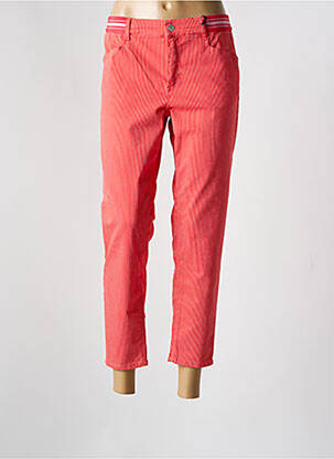 Pantalon 7/8 stretch taille normale rouge ANGELS femme