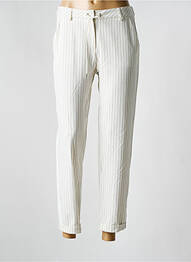 Pantalon 7/8 stretch taille normale blanc EVA KAYAN femme
