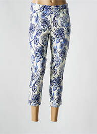 Pantacourt stretch taille normale bleu ADELINA BY SCHEITER femme