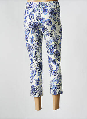 Pantacourt stretch taille normale bleu ADELINA BY SCHEITER femme