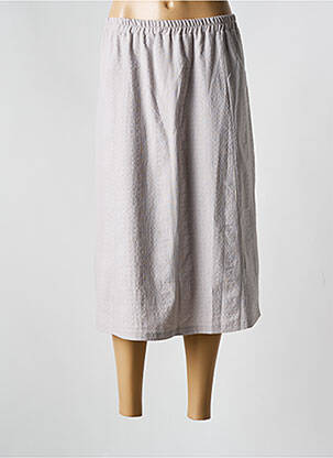 Jupe mi-longue coupe droite gris GRIFFON femme