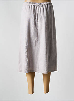 Jupe mi-longue coupe droite gris GRIFFON femme