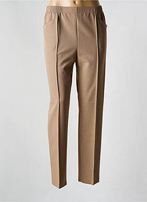Pantalon slim taille élastique taille normale marron GRIFFON femme