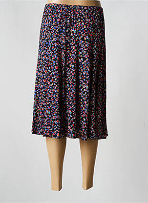 Jupe mi-longue stretch bleu GRIFFON femme