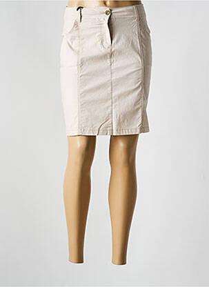 Jupe courte poches beige ÉTYMOLOGIE femme