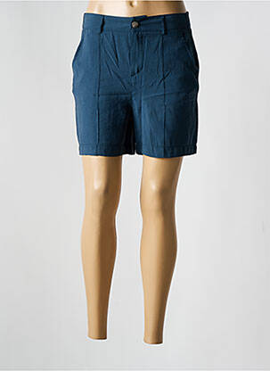 Short fermeture zippée sous rabat boutonné taille normale bleu STREET ONE femme