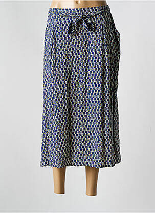 Jupe mi-longue bleu GRIFFON pour femme