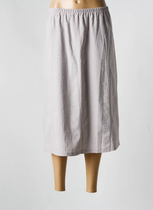 Jupe mi-longue gris GRIFFON pour femme
