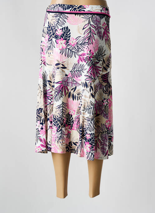 Jupe mi-longue rose FRANK WALDER pour femme