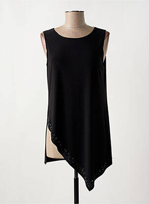 Top stretch sans manche noir FRANK LYMAN femme