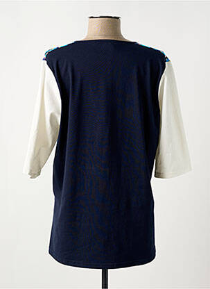 T-shirt imprimé fantaisie manches courtes bleu FRANCK ANNA femme