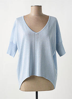 T-shirt col v manches courtes bleu FUEGO WOMAN femme