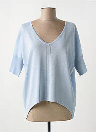 T-shirt col v manches courtes bleu FUEGO WOMAN femme