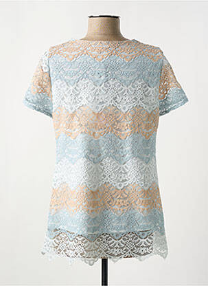 T-shirt coupe droite manches courtes bleu GREGORY PAT femme