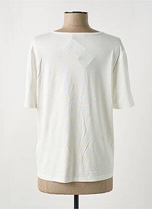T-shirt sérigraphie floquée manches courtes blanc FRANK WALDER femme