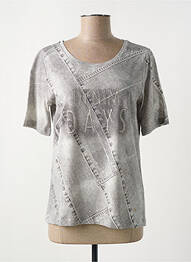 T-shirt imprimé fantaisie manches courtes gris MONARI femme