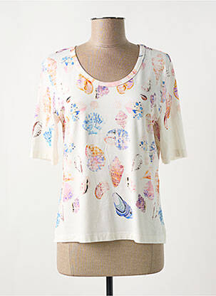 T-shirt imprimé fantaisie manches courtes blanc ANANKE femme