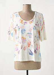 T-shirt imprimé fantaisie manches courtes blanc ANANKE femme
