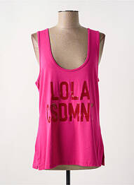 Débardeur coupe droite sans manche rose LOLA CASADEMUNT femme