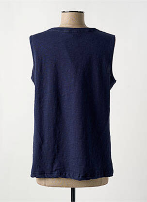Débardeur coupe droite sans manche bleu GRIFFON femme