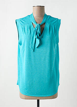 T-shirt coupe droite manches courtes bleu MARBLE femme
