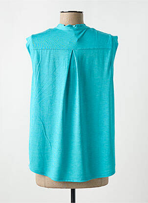 T-shirt coupe droite manches courtes bleu MARBLE femme