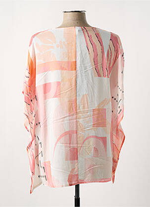Blouse tissage popeline manches courtes orange TUZZI femme