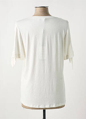 T-shirt sérigraphie floquée manches courtes blanc TUZZI femme