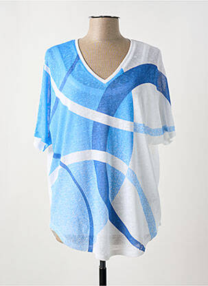 T-shirt imprimé fantaisie manches courtes blanc MARBLE femme