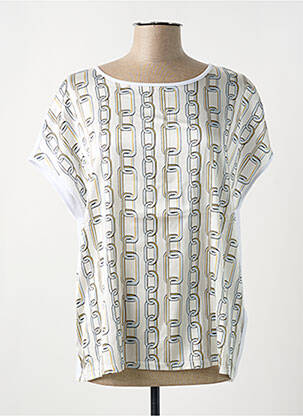 T-shirt imprimé fantaisie manches courtes blanc CATNOIR femme