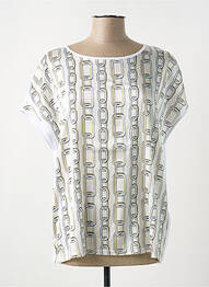 T-shirt imprimé fantaisie manches courtes blanc CATNOIR femme