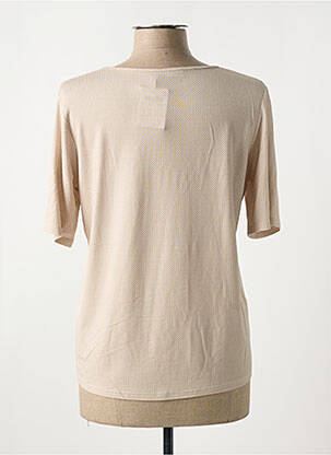 T-shirt imprimé fantaisie manches courtes beige FRANK WALDER femme