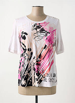 T-shirt imprimé fantaisie manches courtes blanc THOMAS RABE femme