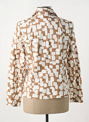 Veste casual col chemisier marron FRANK WALDER femme