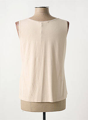 Débardeur stretch sans manche beige LE COMTE femme