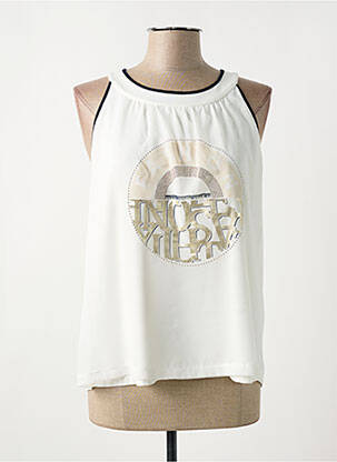 Top stretch sans manche blanc TUZZI femme