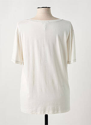 T-shirt sérigraphie floquée manches courtes blanc FUEGO WOMAN femme