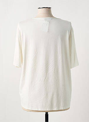 T-shirt imprimé fantaisie manches courtes blanc FRANK WALDER femme