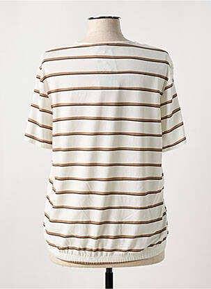 T-shirt imprimé fantaisie manches courtes blanc FRANK WALDER femme