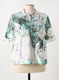 Veste casual col rond vert FRANK WALDER femme