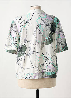 Veste casual col rond vert FRANK WALDER femme
