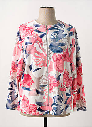 Veste casual col rond rouge FRANK WALDER femme