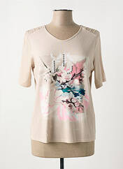 T-shirt beige FRANK WALDER pour femme seconde vue