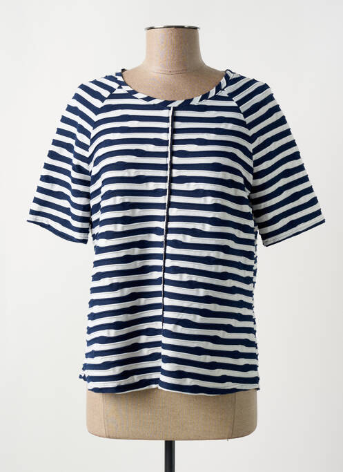 T-shirt bleu FRANK WALDER pour femme