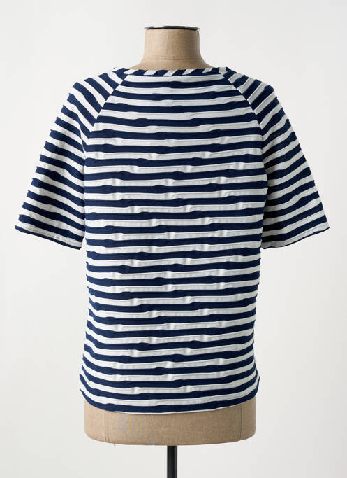 T-shirt bleu FRANK WALDER pour femme