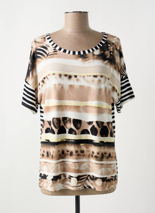 T-shirt marron FRANK WALDER pour femme