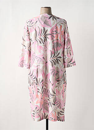 Robe mi-longue manches 3/4 manches 3/4 rose FRANK WALDER femme