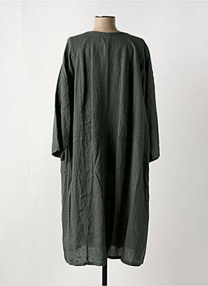 Robe mi-longue manches longues manches longues vert O'MER femme